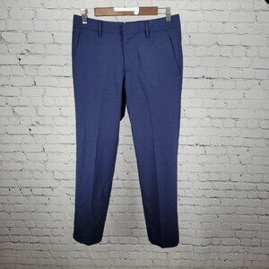 Bonobos Blue Wool Stretch Check Slim Lightweight Dress Pants Size 29 (29x29.5)